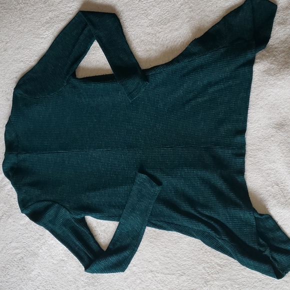 Candies Knit Open Front Cardigan Green Black XS - Picture 4 of 10